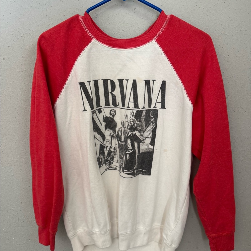 Nirvana Red and White Sweater